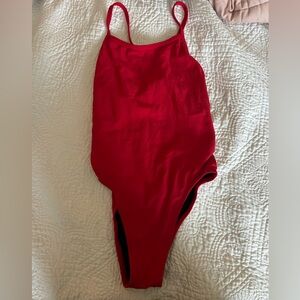 Bright red jolyn onesie in style: Kev ll